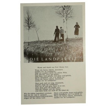 Postcard with soldier song Die Landpartie. Espenlaub militaria
